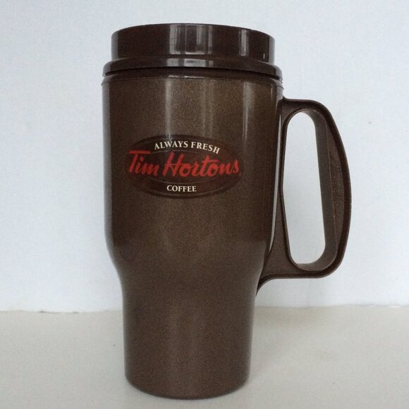 Tim Hortons Aladdin Plastic Coffee Travel Mug Lid Brown - Picture 1 of 9